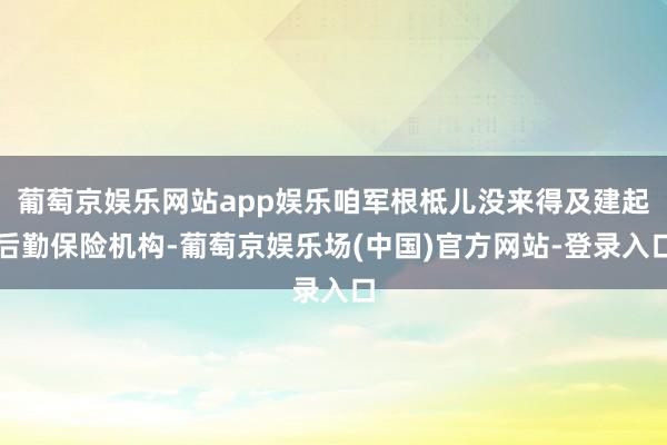 葡萄京娱乐网站app娱乐咱军根柢儿没来得及建起后勤保险机构-葡萄京娱乐场(中国)官方网站-登录入口