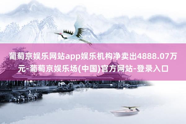 葡萄京娱乐网站app娱乐机构净卖出4888.07万元-葡萄京娱乐场(中国)官方网站-登录入口